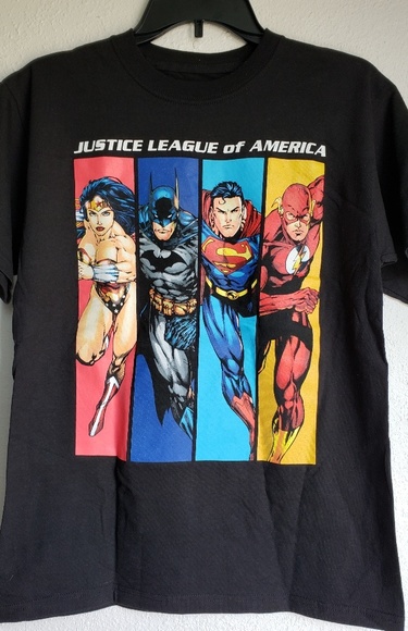 DC Comics Justice League Kids TShirt - Picture 1 of 2